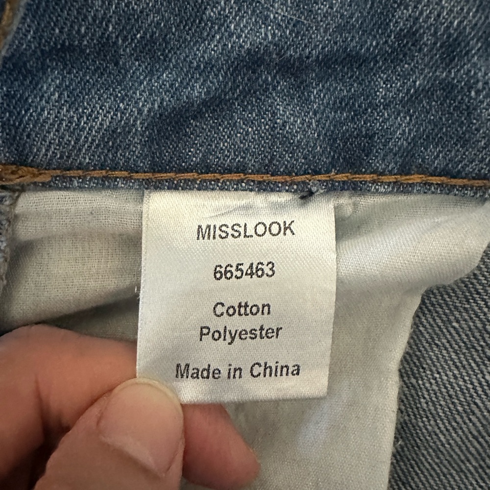 MISSLOOK Blue Patchwork Women Jeans Overalls - Picture 5 of 5